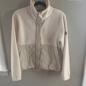Vuori Cream quilted and fleece Jacket